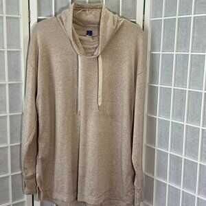 Old Navy Women’s Creamy Tan Turtleneck Sweater, Size M, Relaxed Fit Get After It